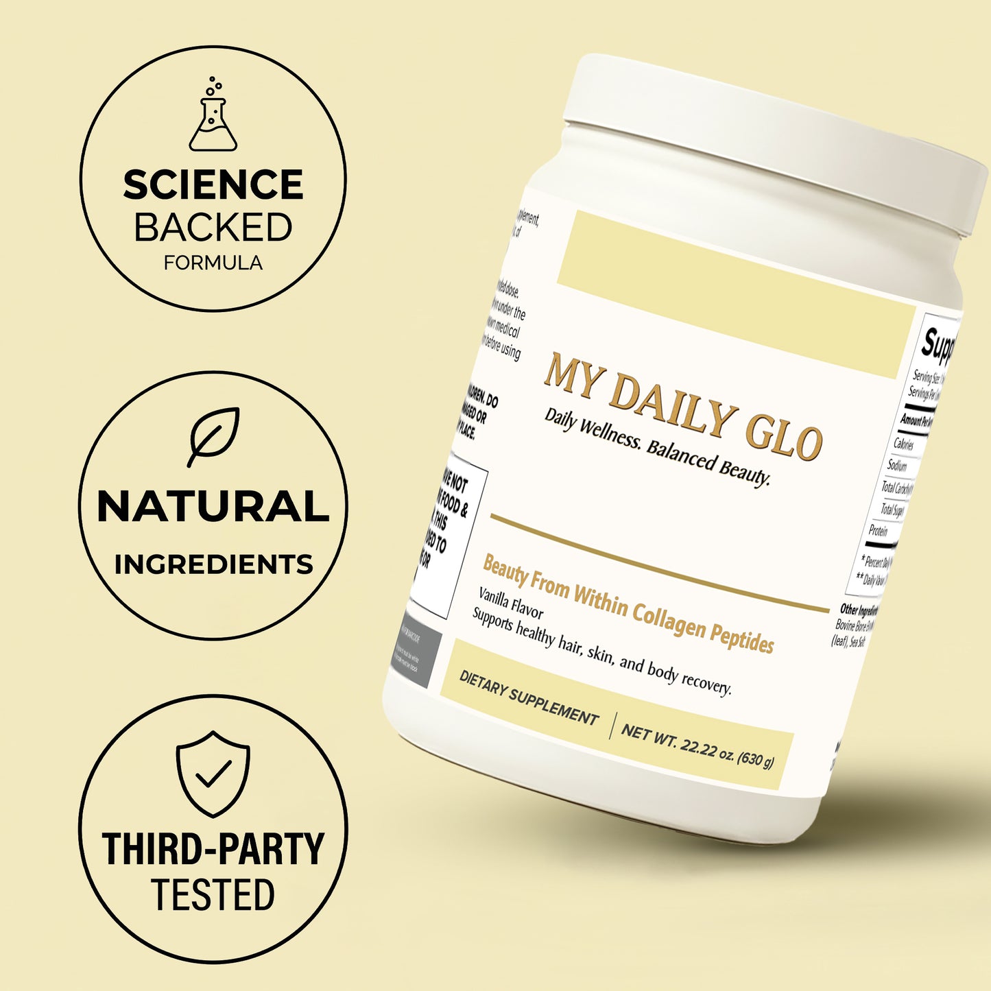 Beauty From Within Collagen Peptides | Vanilla Flavor