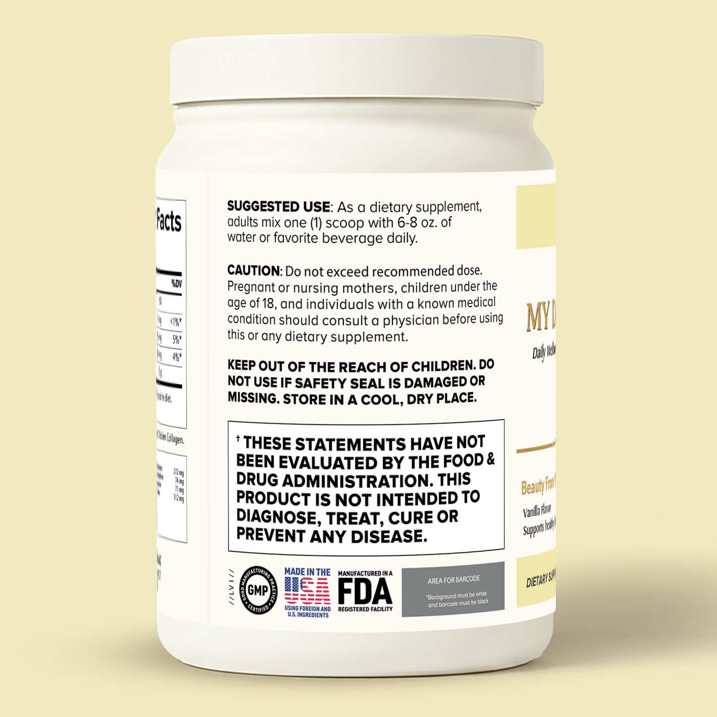 Beauty From Within Collagen Peptides | Vanilla Flavor