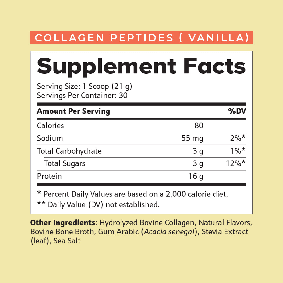 Beauty From Within Collagen Peptides | Vanilla Flavor